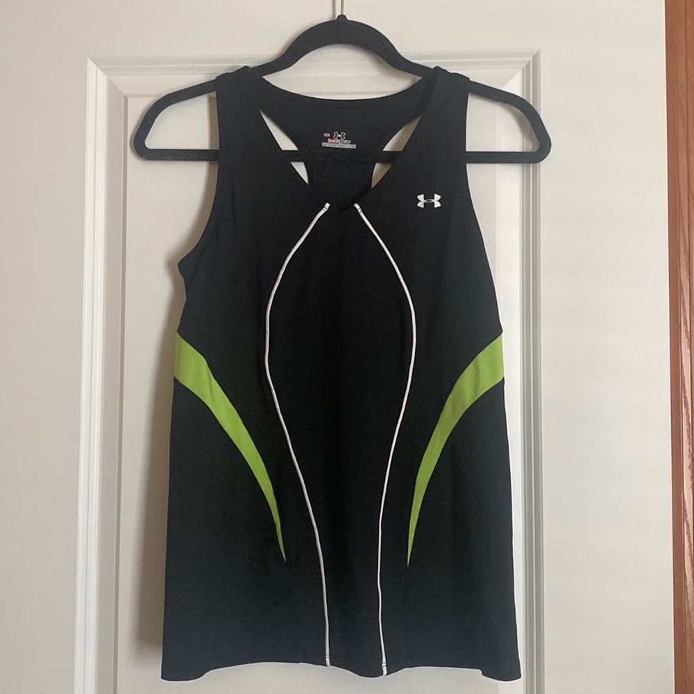 Under Armour black/lime tank top